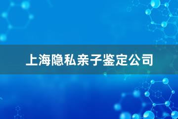 上海隐私亲子鉴定公司